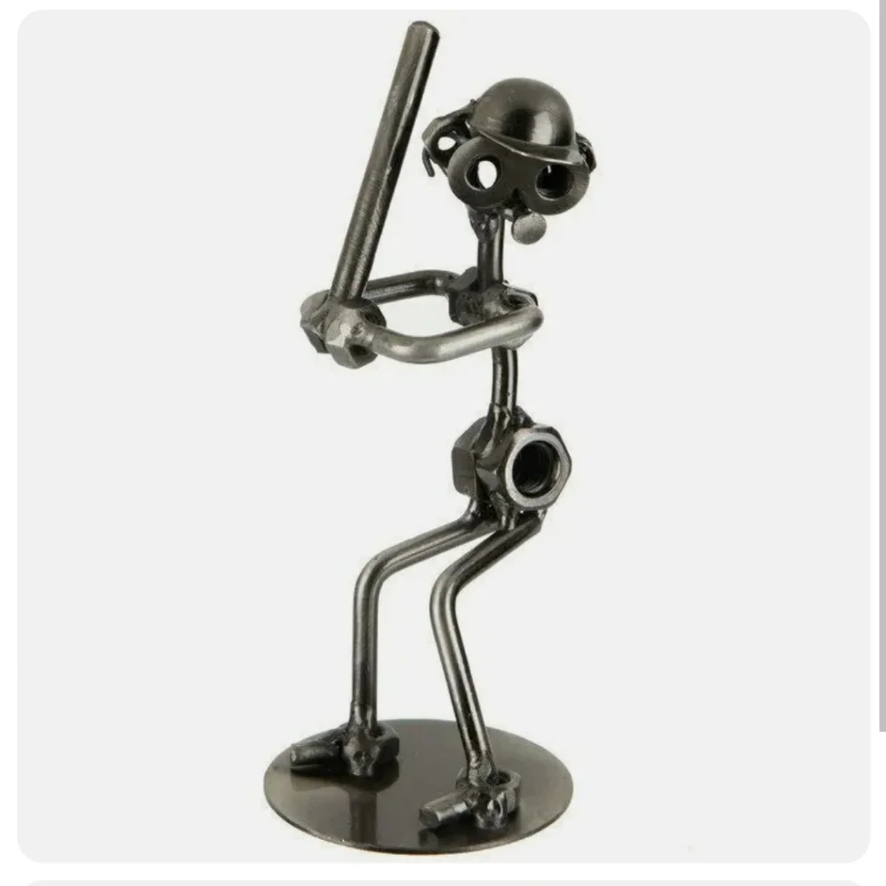 Nuts & Bolts Metal Baseball Player 6 1/2